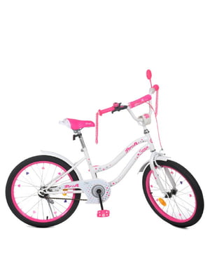 Велосипед дитячий біло-малинового кольору (20 дюймів) | 6359672