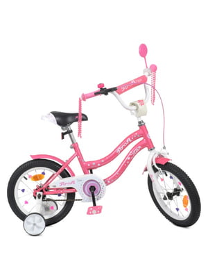 Велосипед детский розовый (14 дюймов) | 6359817