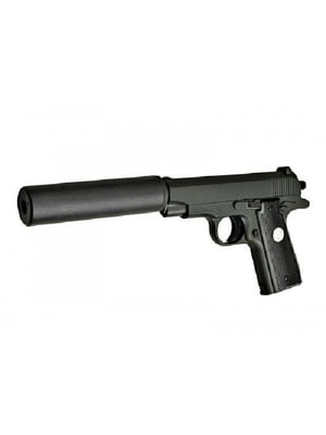 Іграшковий пістолет на кульках "Browning mini з глушником Вальтер" Метал, чорний | 6360203