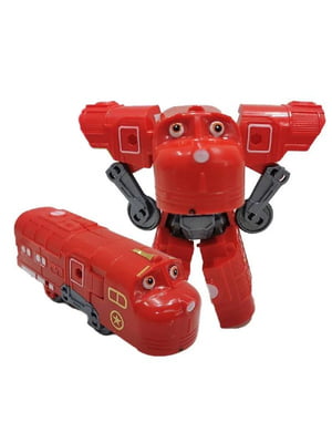 Детский трансформер робот-поезд красный | 6360731