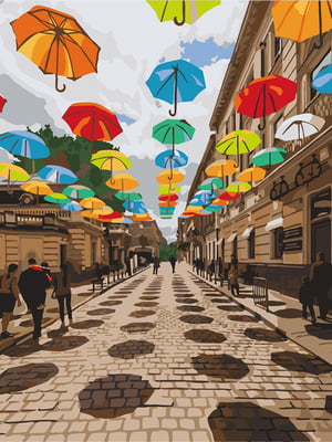 Картина по номерам "Улица во Львове",  40х50 см | 6360939