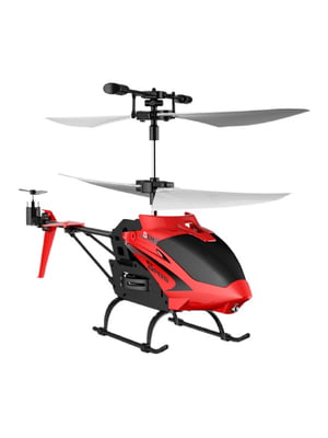 Вертолёт игрушечный на ридиоуправлении красный с барометром и гироскопом (23 см) | 6361063