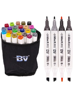 Набор скетч-маркеров, 24 цвета, спиртовые двухсторонние маркеры, 15 см | 6361132