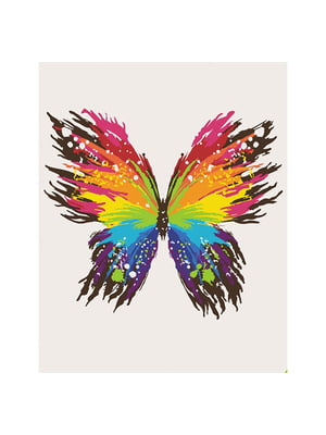 Картина за номерами "Кольоровий метелик" (40х50 см) | 6361319