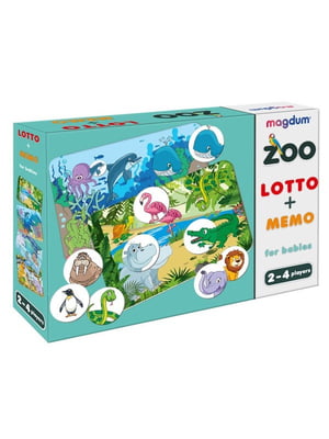 Детская настольная игра "Лото + мемо Зоопарк" | 6361343
