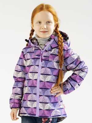 Куртка фиолетовая с принтом | 6365950
