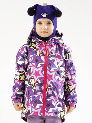 Куртка фиолетовая с принтом | 6365951