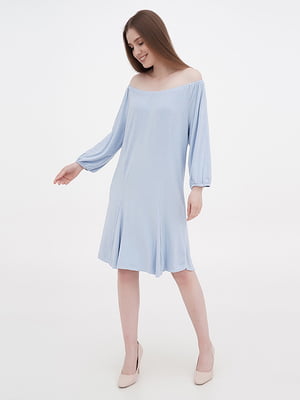 Платье А-силуэта голубое | 6366002