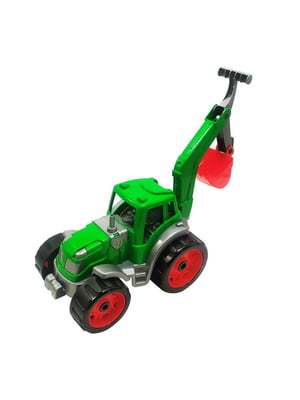 Трактор іграшковий із ковшем зелений | 6363419