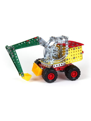 Детский конструктор металлический "Экскаватор", 306 деталей | 6364838