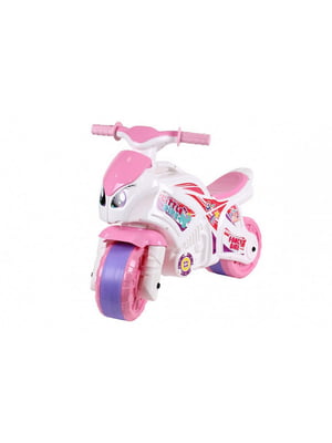 Каталка-біговел "Мотоцикл" біло-рожевий | 6364850