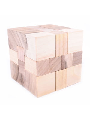 Дерев'яна головоломка "Таємничий куб" | 6365469