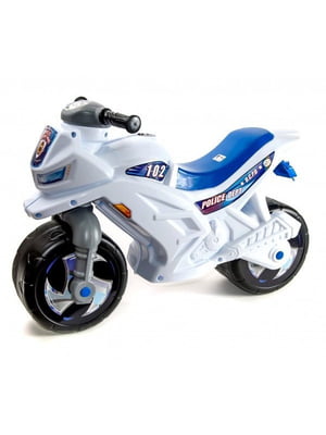 Мотоцикл толокар 2-х колісний музичний білий | 6365714