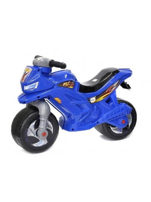 Мотоцикл толокар 2-х колісний музичний синій | 6365717