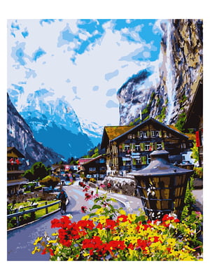 Картина по номерам Цветущая Швейцария (50x60 см) | 6366044