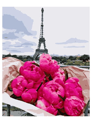 Картина по номерам Париж пионы (50x60 см) | 6366094