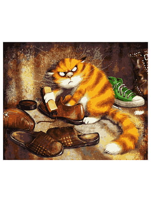 Картина за номерами Незадоволений кіт (50x60 см) | 6366113