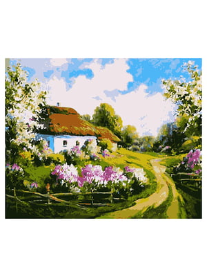 Картина за номерами українське село Весна (50x60 см) | 6366187