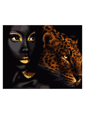 Картина по номерам Африканская жемчужина с золотой краской (50x60 см) | 6366193