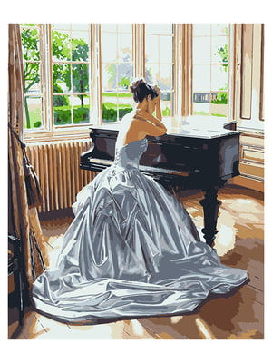 Картина за номерами Дівчина біля роялю (50x60 см) | 6366208
