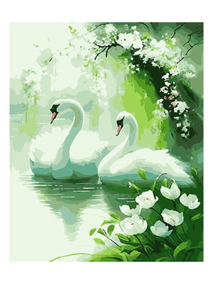 Картини за номерами Лебеді (50x60 см) | 6366235