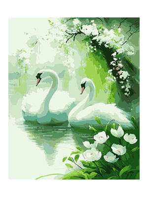 Картина за номерами Лебеді (40x50 см) | 6366252