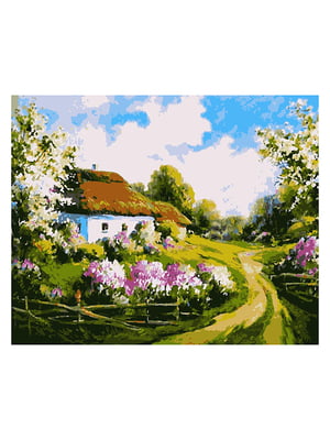 Картина за номерами українське село Весна (40x50 см) | 6366304