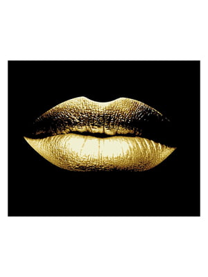 Картина по номерам Золотые губы с золотой краской (40x50 см) | 6366426
