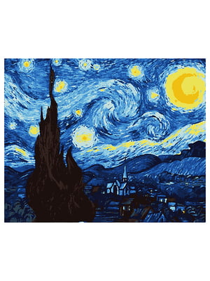 Картина по номерам репродукции Звездная ночь Ван Гог (40x50 см) | 6366432