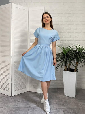 Платье А-силуэта голубое | 6366745