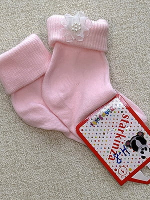 Шкарпетки рожеві з декором | 6367423