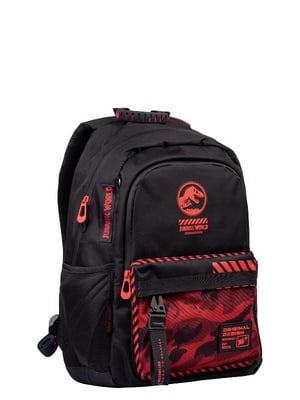 Рюкзак черно-красный с принтом | 6370255