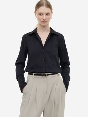 Блуза чорна бавовняна | 6374184
