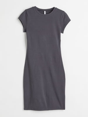 Сукня-футболка темно-сіра | 6374214