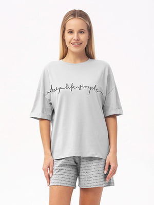 Комплект піжамний: футболка та шорти | 6374500