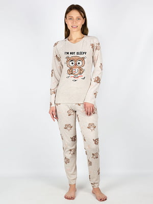 Комплект пижамный: лонгслив и брюки | 6374842