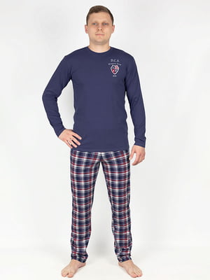 Комплект пижамный: лонгслив и брюки | 6374879