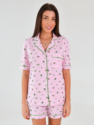 Комплект пижамный: рубашка и шорты | 6375118