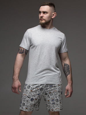 Комплект пижамный: футболка и шорты | 6375146
