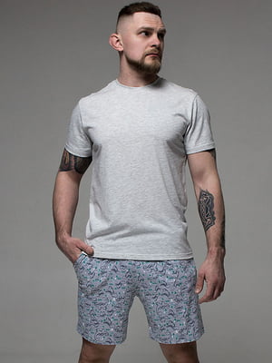 Комплект пижамный: футболка и шорты | 6375147