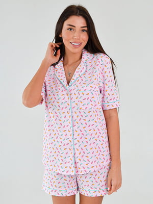 Комплект пижамный: рубашка и шорты | 6375272