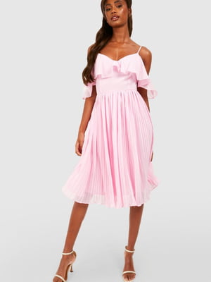 Платье А-силуэта розовое | 6375404