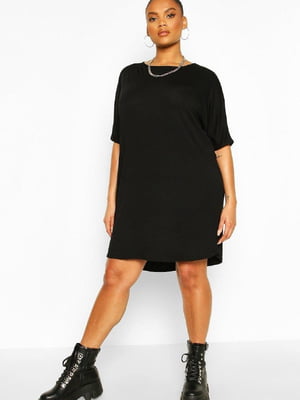 Сукня-футболка чорна | 6375552