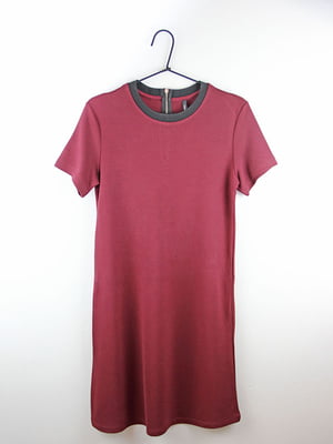 Платье-футболка бордовая | 6375634