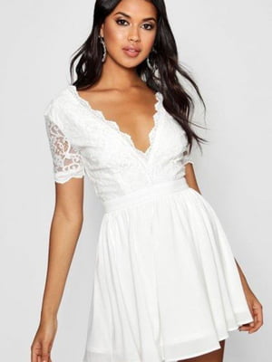 Платье А-силуэта белое | 6375735
