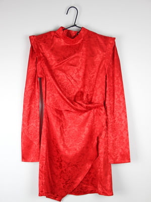 Платье красное с цветочным рисунком | 6375749