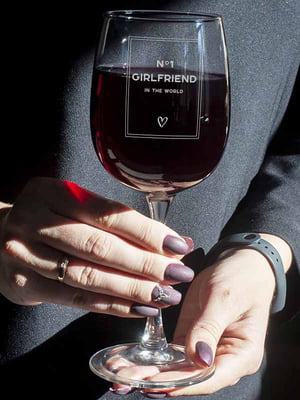 Бокал для вина "Girlfriend №1 in the world" | 6376723