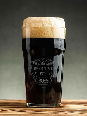 Бокал для пива "Beer time for boss" | 6377463