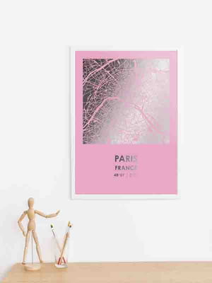 Постер "Париж / Paris" фольгированный А3 | 6378786