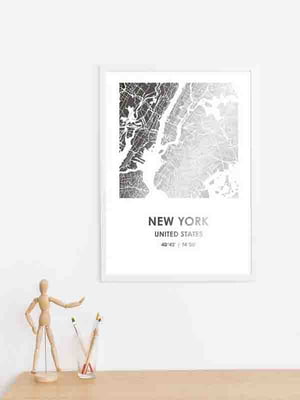 Постер "Нью-Йорк / New York" фольгированный А3 | 6378794